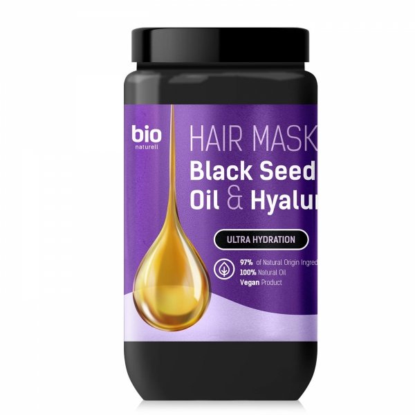 Maska do włosów z olejkiem z czarnuszki i kwasem hialuronowym,, Bio Naturell, 946ml