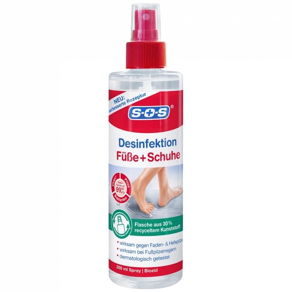 SOS Spray dezynfekujący do stóp i butów, 250ml
