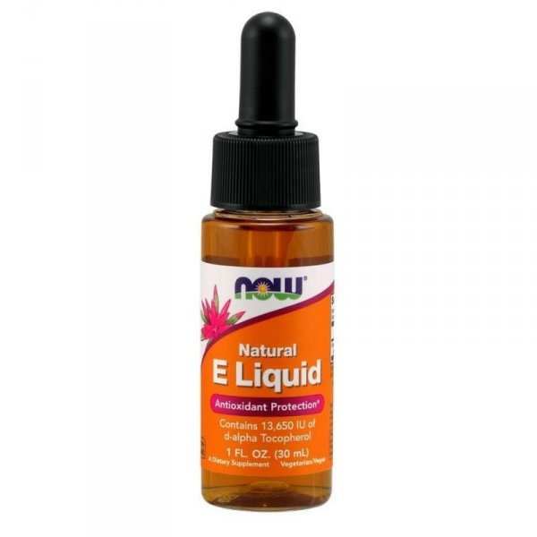 Natural E Liquid, Naturalna Witamina E w Płynie, NOW Foods