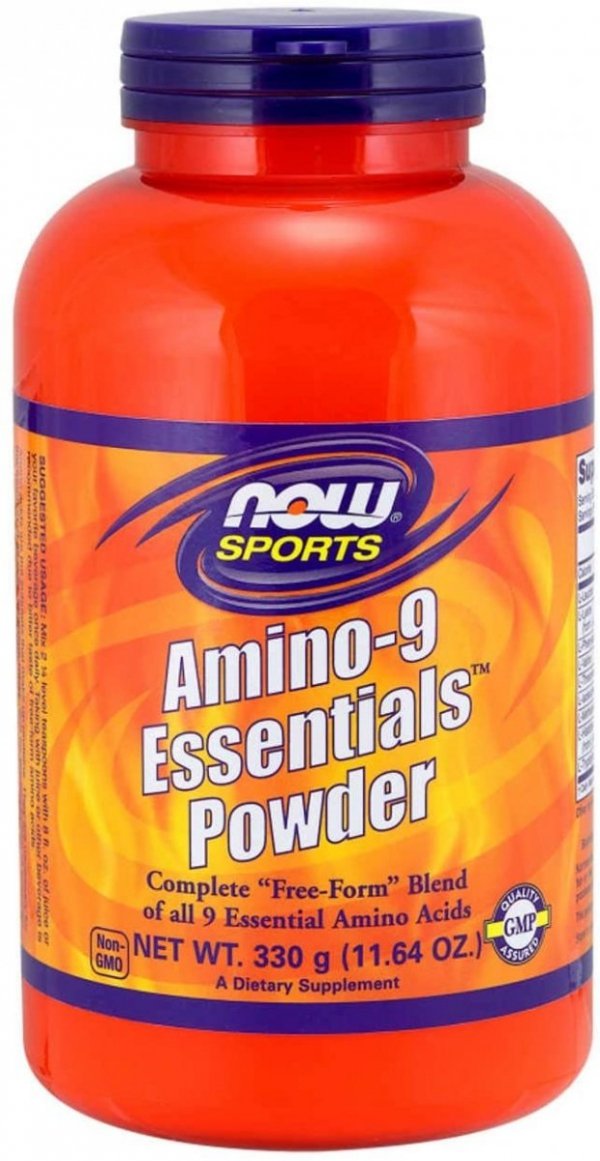 Amino 9 Essentials Powder, Kompleks Aminokwasów, NOW Foods, 330g
