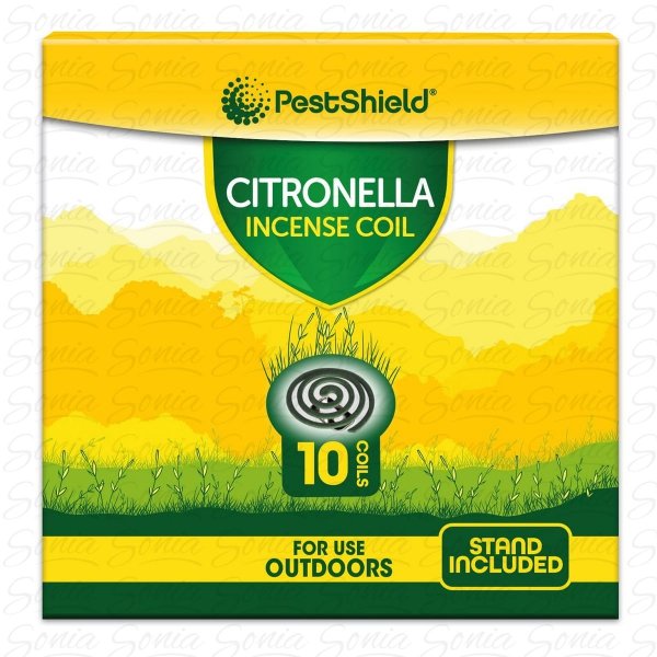 CITRONELLA Spirala z podstawką metalową, 10 sztuk