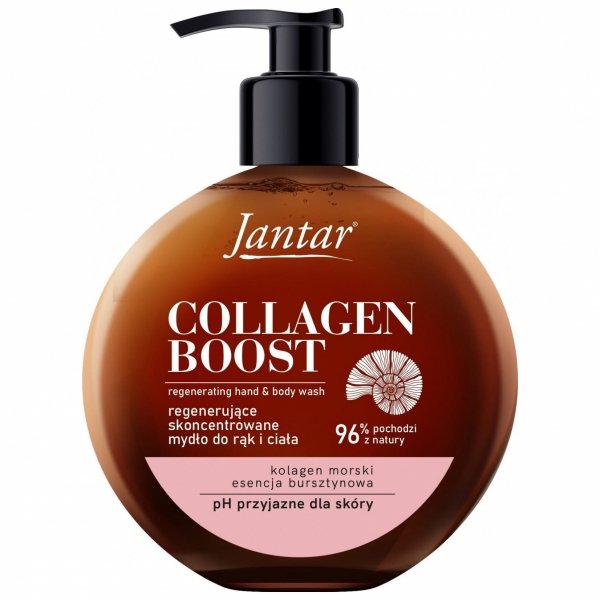 FARMONA Jantar Collagen Boost Regenerujące mydło do rąk i ciała z esencją bursztynową i kolagenem morskim 400 ml