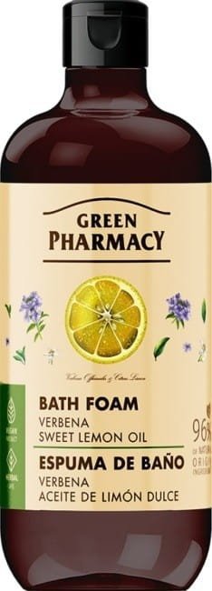 GREEN PHARMACY Pianka do kąpieli Werbena + Olejek ze słodkiej cytryny 500 ml