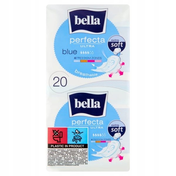 Bella, Perfecta Ultra Blue, Podpaski higieniczne, 20 szt.