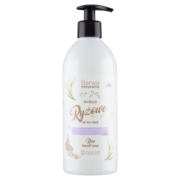 BARWA Naturalna Ryż Mydło w płynie odżywczo - nawilżające, 500ml