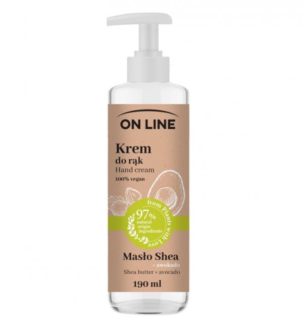 On Line From Plants With Love Krem do rąk Masło Shea i Awokado  190ml