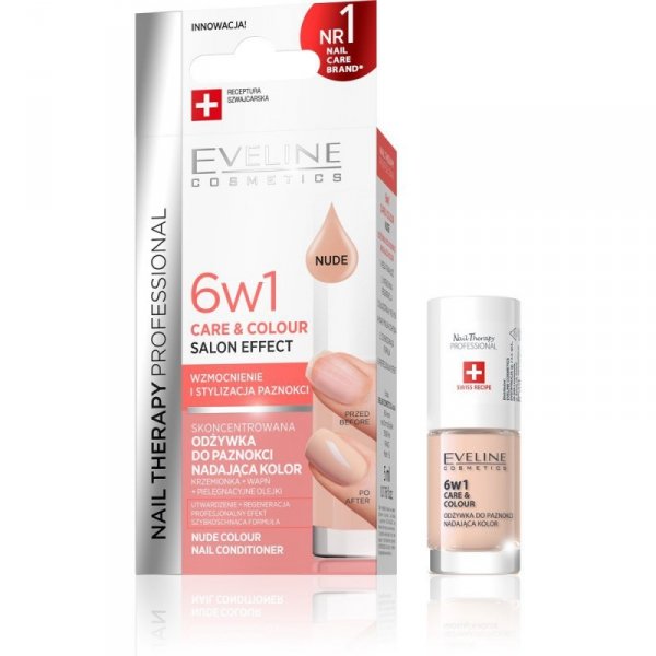 EVELINE Nail Therapy Professional Skoncentrowana odżywka do paznokci nadająca kolor - Nude 5 ml