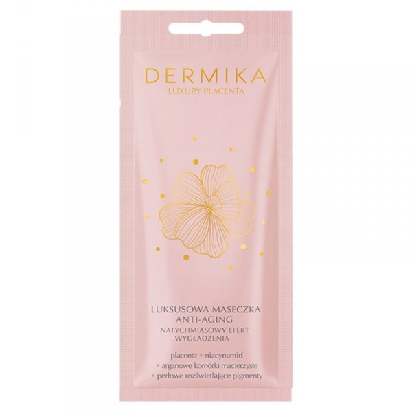 Dermika Luxury Placenta Luksusowa Maseczka anti-aging - natychmiastowy efekt wygładzenia 10ml