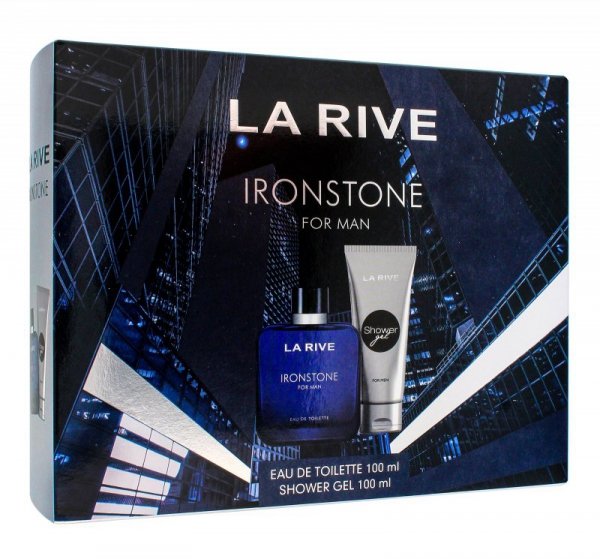 LA RIVE Zestaw prezentowy Ironstone For Man (Woda toaletowa 100 ml + Żel pod prysznic 100 ml)