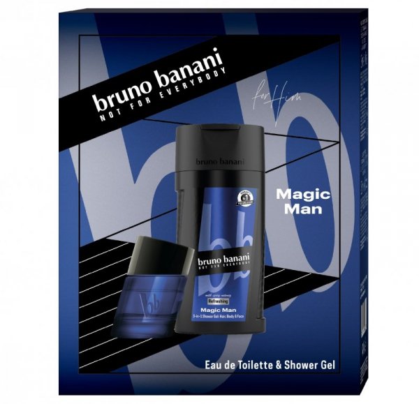 BRUNO BANANI Zestaw prezentowy Magic Men (Woda toaletowa 30ml+Żel pod prysznic 250ml))