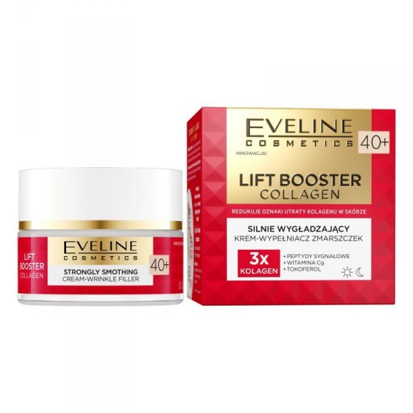 EVELINE Lift Booster Collagen 40+ Silnie wygładzający krem-wypełniacz zmarszczek 50 ml