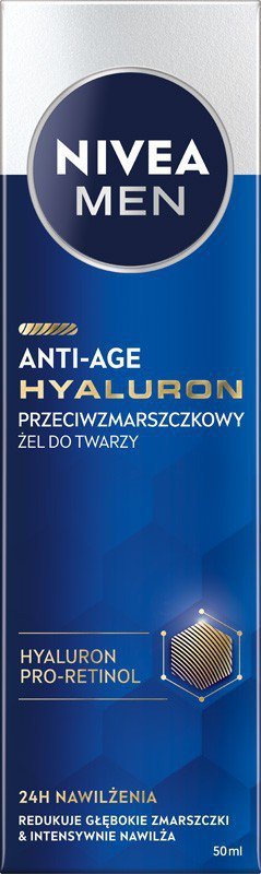 NIVEA Men Hyaluron Przeciwzmarszkowy żel do twarzy Anti-Age 50 ml