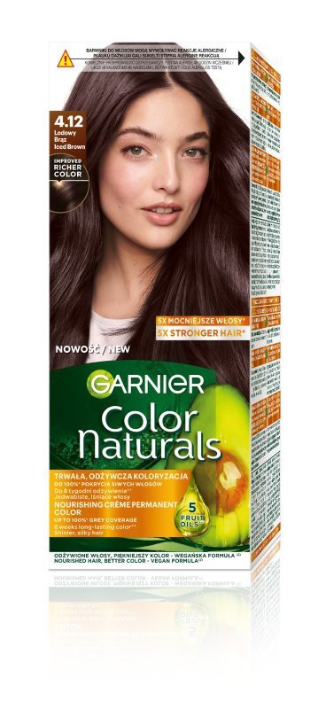 GARNIER Color Naturals Farba nr 4.12 - Lodowy Brąz  1op.