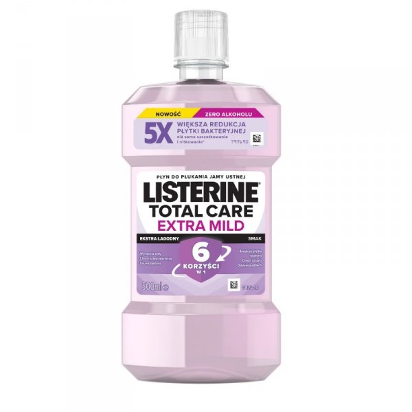 LISTERINE Płyn do płukania jamy ustnej Total Care - Extra Mild (łagodny smak) 500 ml