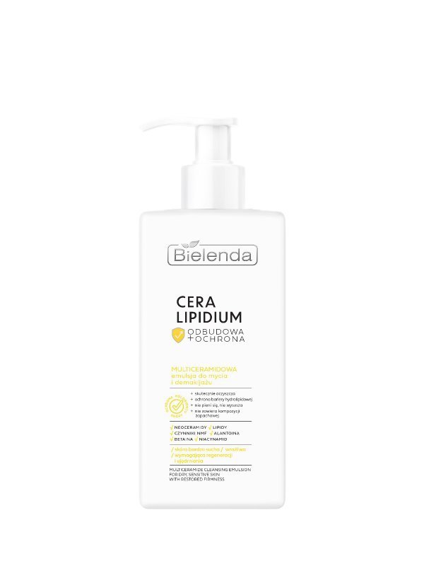 BIELENDA Cera Lipidium Odbudowa + Ochrona Multiceramidowa emulsja do mycia i demakijażu 300 ml