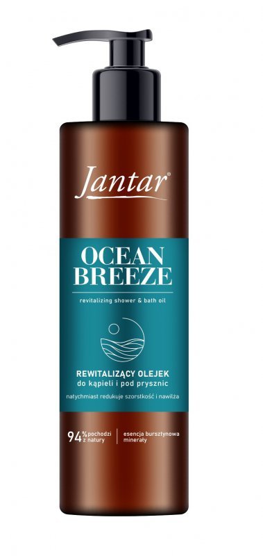 JANTAR Rewitalizujący Olejek pod prysznic i  do kąpieli z esencją bursztynową i minerałami - Ocean Breeze 400 ml