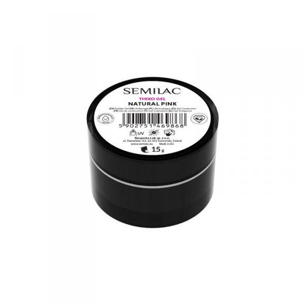SEMILAC Żel budujący Thixo Gel - Natural Pink 15 g