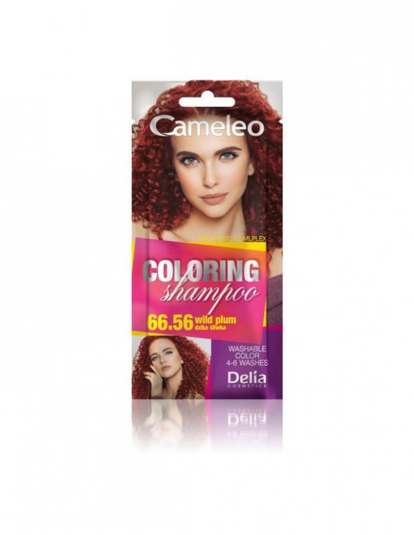 DELIA COSMETICS CAMELEO Szampon koloryzujący nr 66.56 Dzika Śliwka 40ml