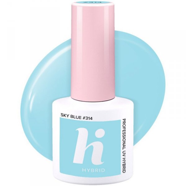 HI HYBRID Lakier hybrydowy Travel #314 Sky Blue  5ml