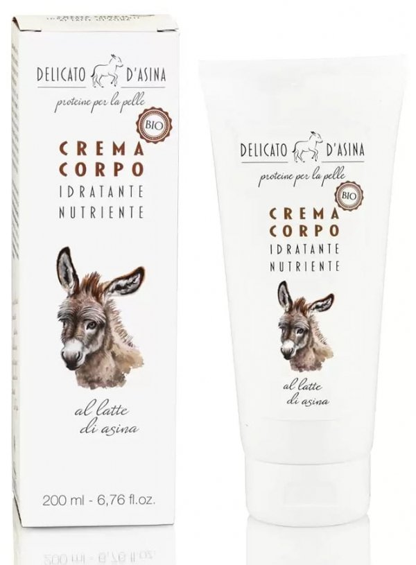 Naturalny Krem do Ciała na Bazie Oślego Mleka, Delicato d' Asina, 200ml