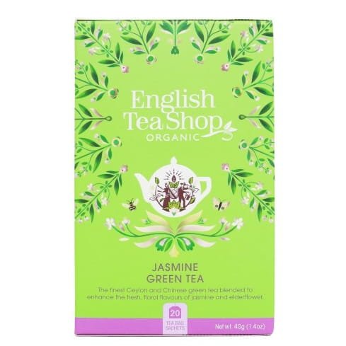 Ekologiczna herbata, zielona z jaśminem i dzikim bzem, JASMINE, 20 x 2g, English Tea Shop