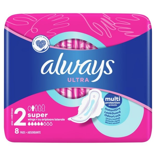 Always podpaski Ultra Super, opakowanie 8 sztuk