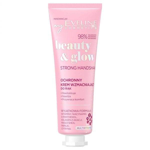 Eveline Beauty & Glow, ochronny krem wzmacniający do rąk, 50ml