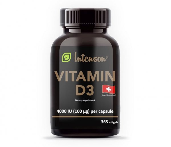 Витамин D3 Форте 4000, Интенсон, 365 капсул