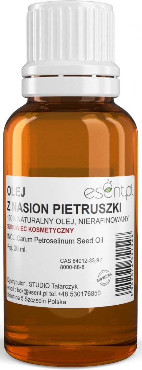 Olej z Nasion Pietruszki Nierafinowany, Esent, 20 ml