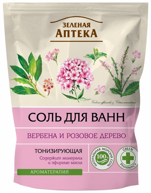 Sól do kąpieli &quot;Werbena i Drzewo Różane&quot;, Green Pharmacy, 500g