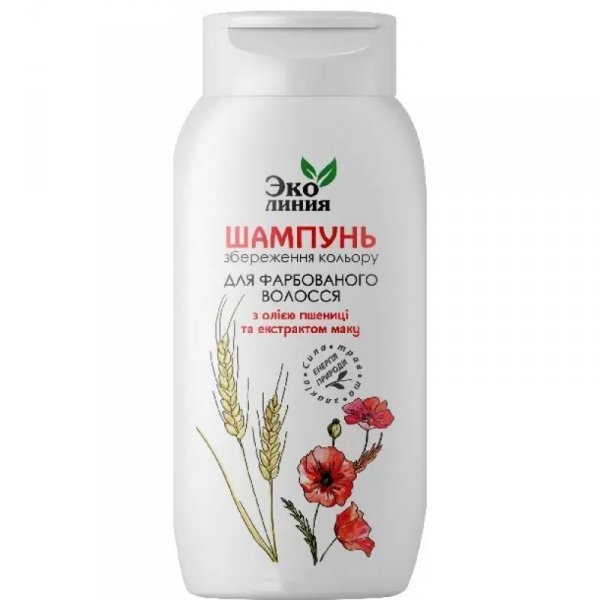 Balsam do włosów farbowanych z olejkiem pszenicznym i ekstraktem z maku, Ekoline, 400ml