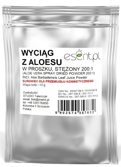 Wyciąg z Aloesu w Proszku Stężony 200:1, Esent, 10g