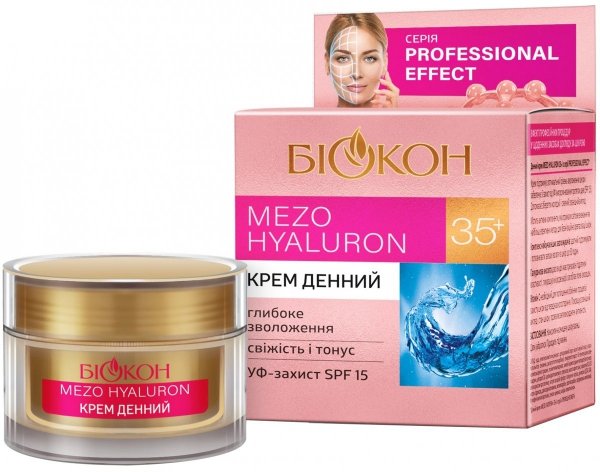 Głeboko Nawilżający Krem do Twarzy na Dzień 35+, Professional Effect Mezo Hyaluron, Biokon 