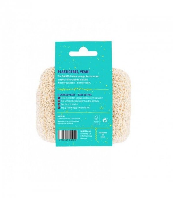 Натуральная губка для мытья посуды, Luffa, NAKED