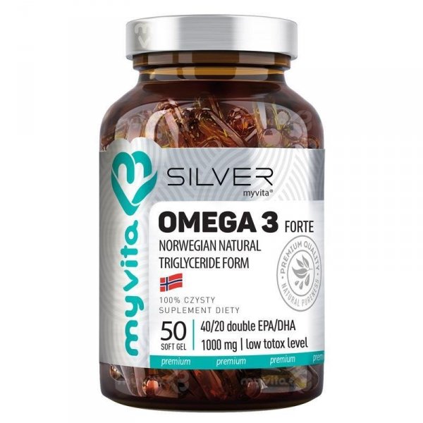 Омега 3 FORTE, SILVER PURE, MyVita, 50 капсул