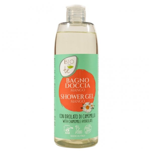 Żel pod prysznic MANGO, z ekologicznym hydrolatem z rumianku, Pierpaoli Biocontè, 400ml