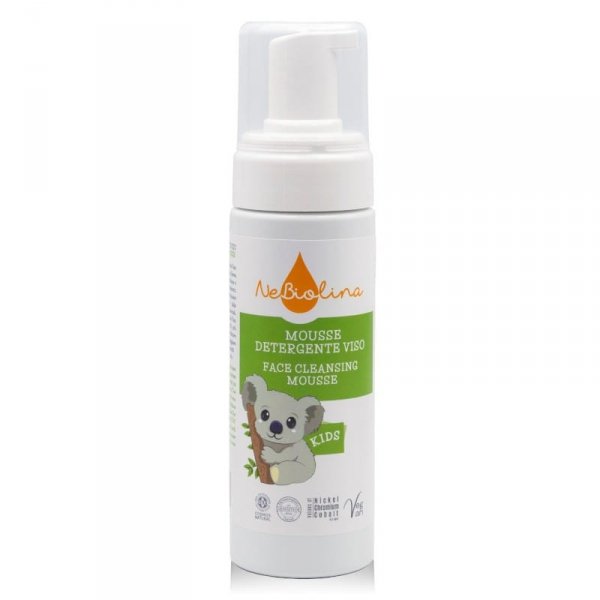 Pianka do mycia twarzy dla dzieci, z ekologicznym ekstraktem z zielonej herbaty, NeBiolina, 150ml
