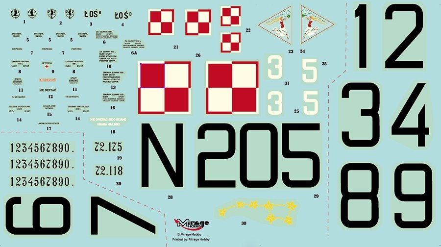 MAQUETTE AVION ww2 SAMOLOT BOMBOWY PZL 37A Los MIRAGE HOBBY (48131) 1