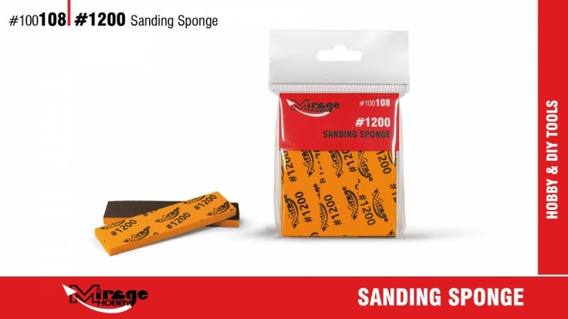MIRAGE 100108 SANDING SPONGE #1200 [6pcs] (gąbki do szlifowania) 