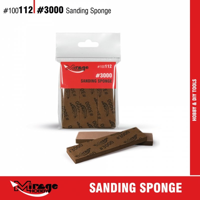 MIRAGE 100112 SANDING SPONGE #3000 [6pcs] (gąbki do szlifowania) 
