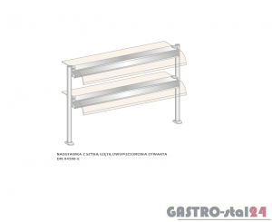 Nadstawka z szybą giętą dwupoziomowa otwarta DM-94590 N-E wym. 895x410x770