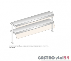 Nadstawka z półką nierdzewną dwupoziomowa DM 94586 O-E  2251x417x770