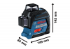 Laser liniowy Bosch GLL 3-80  Professional 360 stopni
