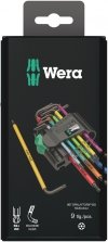 Zestaw kluczy trzpieniowych TORX® BO Multicolour, BlackLaser, z magnetyzerem, 9 części WERA | 05073599001