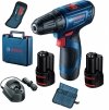 Wiertarko-wkrętarka akumulatorowa Bosch GSR 120-Li 2x2Ah 12V + bity i wiertła