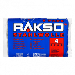Wełna stalowa Stahlwolle RAKSO 8 Pads NR 4