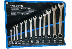 Zestaw 12 kluczy płasko-oczkowych 6-24mm Hogert HT1W492-1