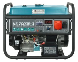 Agregat prądotwórczy benzyna KS7000E-3 230 V/ 400V /12V 3-fazowy 5.5 kW 