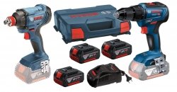 Zestaw Combo wkrętarka GSR 18V-50 + klucz Bosch GDX 180-Li 3x5.0Ah L-Boxx