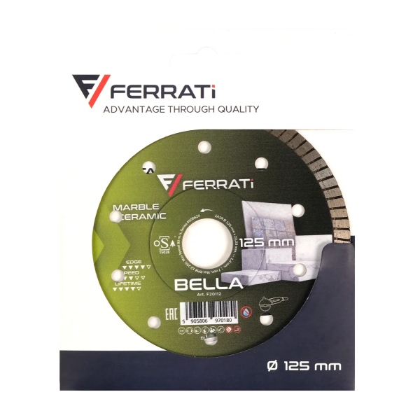 Tarcza diamentowa tnąca  125mm BELLA  FERRATI F20112